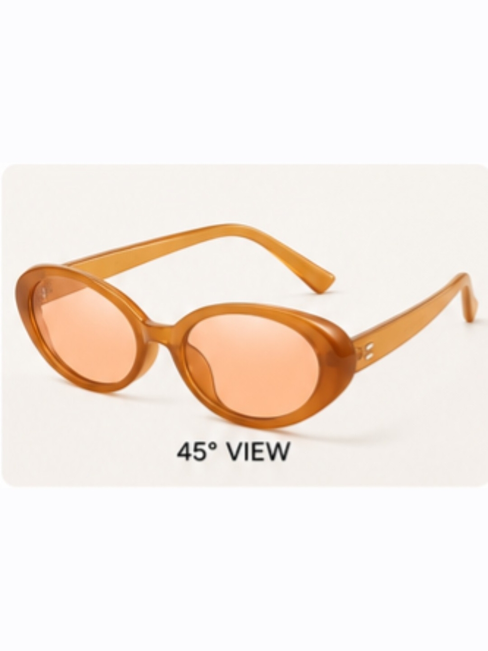 Women's Retro Oval Sunglasses - Amber - Picture 5 of 12